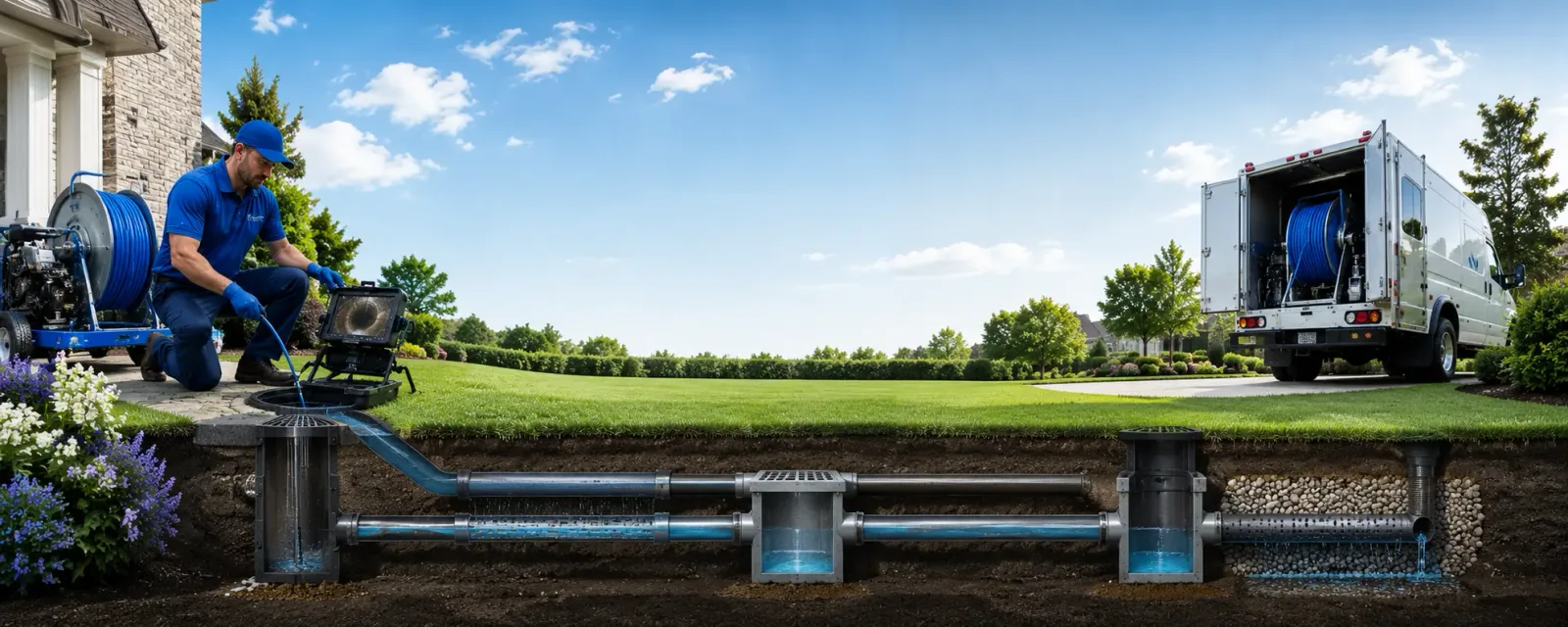 Outdoor drain cleaning information for Cambridgeport, VT